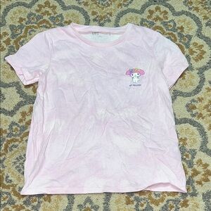 Uniqlo light pink tie dye Sanrio t-shirt